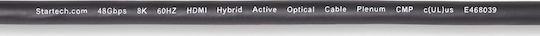 StarTech Aktives HDMI 2.1 Ultra High Speed 48Gbps 4K 120Hz HDR VRR Kabel HDMI-Stecker - HDMI-Stecker 50m Blauer 8K-A-100F-HDMI-KABEL