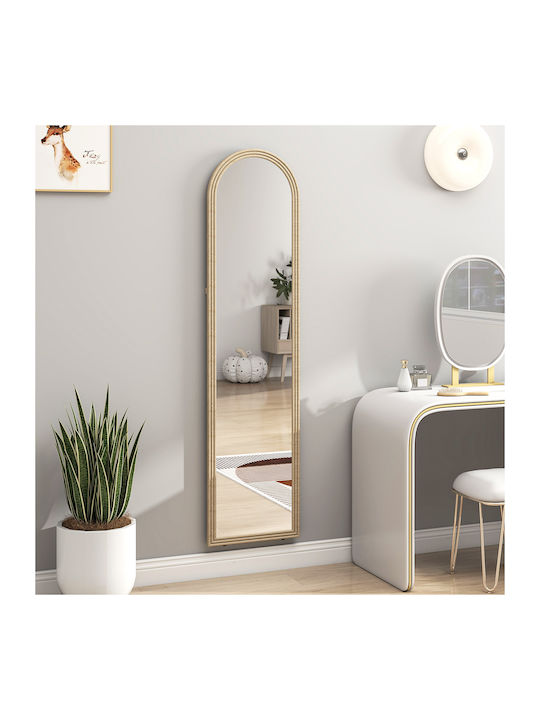 HomCom Καθρέπτης με Μπεζ Πλαστικό Πλαίσιο 160x40cm