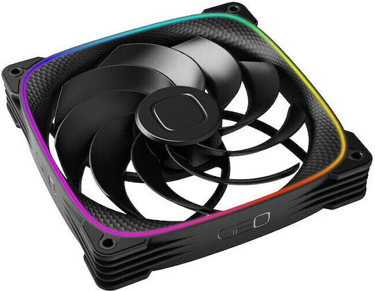 Geometric Future Ventilatoare Pentru Carcasa Squama 140mm (2100rpm / 71.88cfm) Cu Iluminare RGB 3 Bucăți