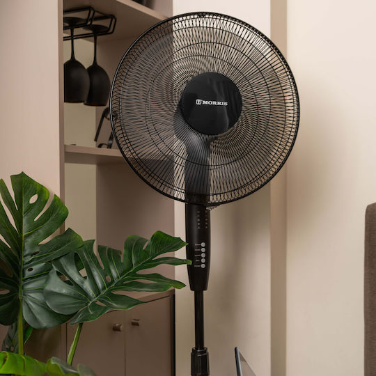 Morris Pedestal Fan 50W 40cm Diameter with Remote Control White