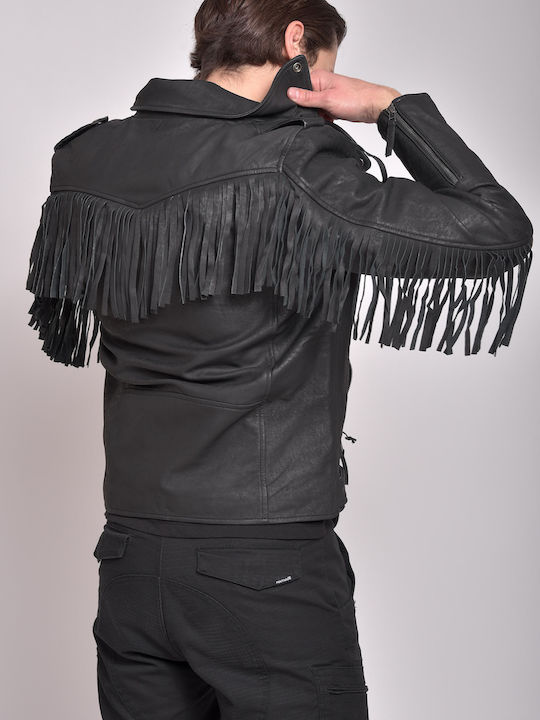 Navajo Snuff Leather Jacket Biker Black