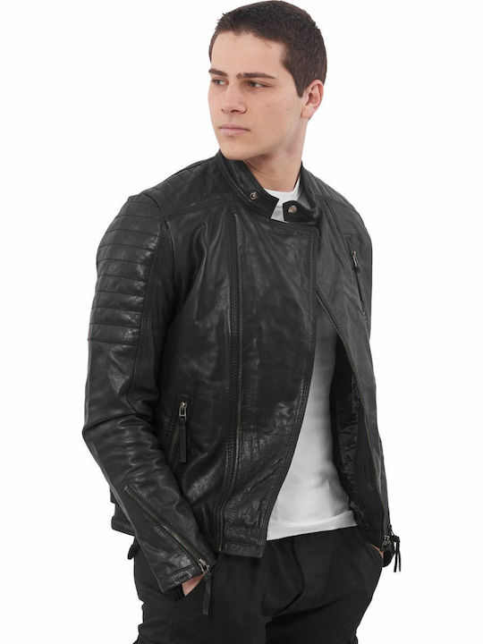 Charlie Suc Buffalo Leather Jacket Biker Black