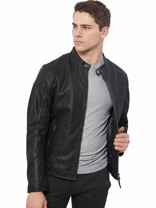 Romeo Buffalo Leather Jacket Biker Black