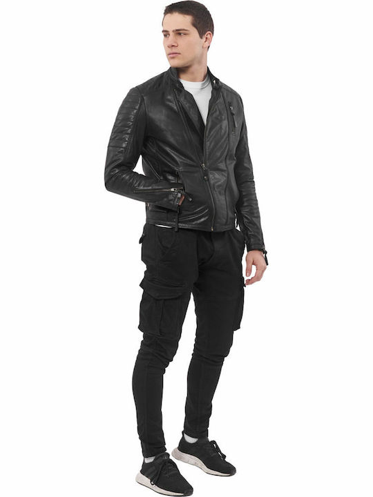 Charlie Suc Buffalo Leather Jacket Biker Black