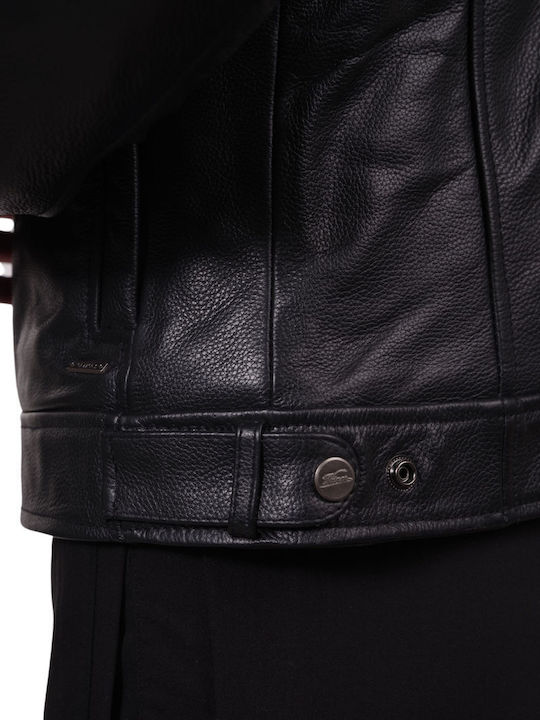 Holland Cowhide Leather Jacket Black