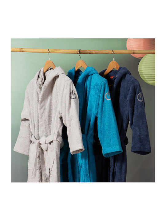 Nef-Nef Homeware Παιδικό Μπουρνούζι Color Kids Petrol με Κουκούλα