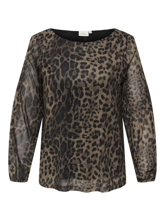 Women's Blouse Long Sleeve Animal Print Leopard