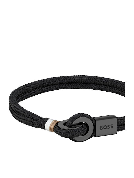 Boss Ανδρικό Βραχιόλι από Δέρμα 17.5cm