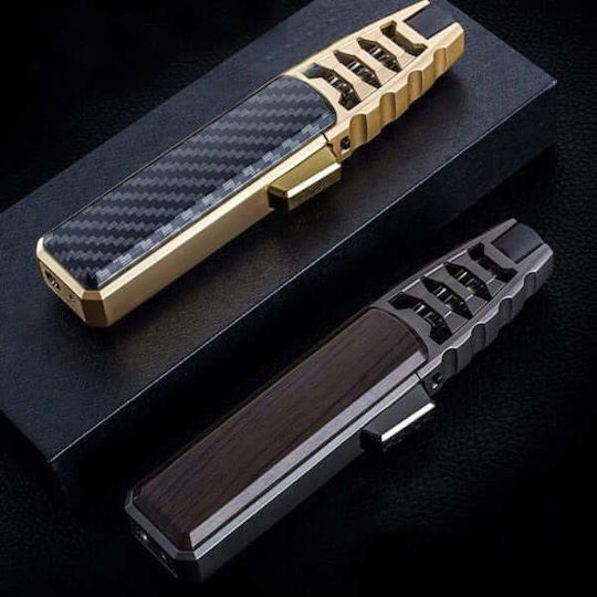 Jobon Turbo Windproof Jet Flame Lighter In Black Colour