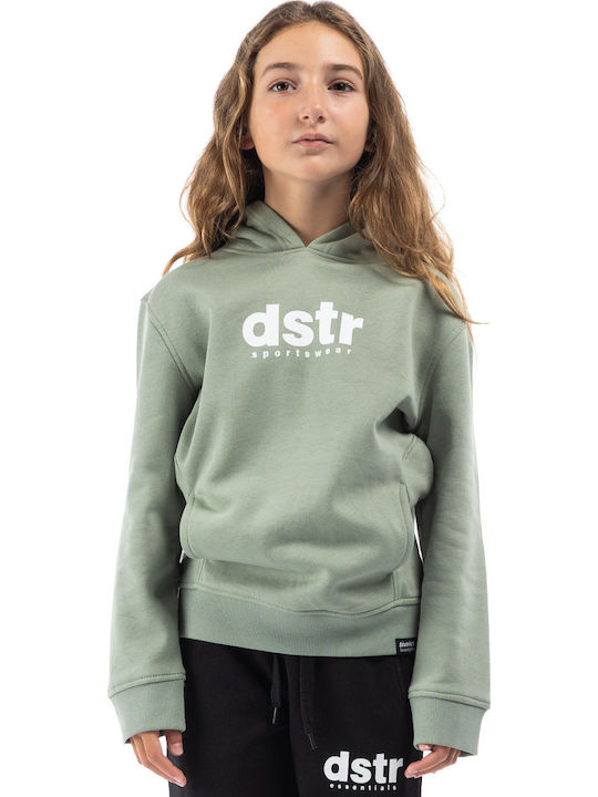 Kids Sweatshirt with Hood and Pockets Green