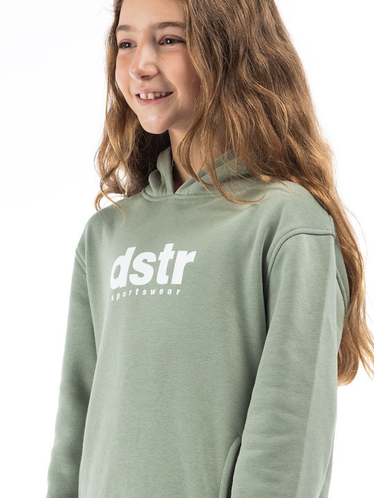 Kids Sweatshirt with Hood and Pockets Green