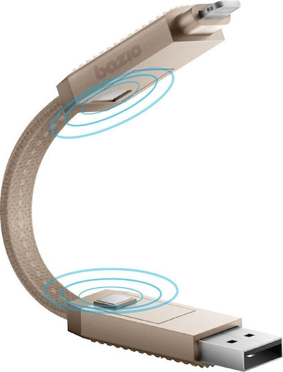 Energea Braided USB-C to Lightning Cable 60W Χρυσό 0.15m