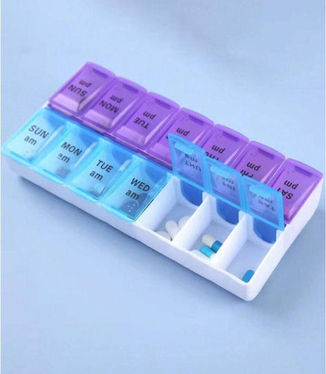 Organizator De Pastile Plastic Cu 14 Compartimente 5omo90