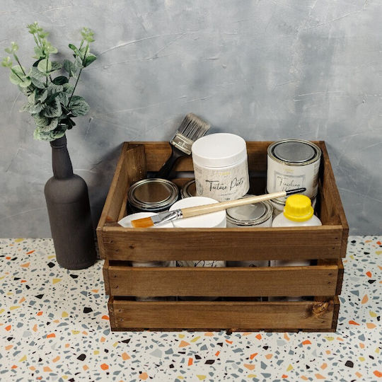 Creative Deco Holztruhe Braun 40 x 30 x 23 cm Natürliche Holzbox Perfekte Aufbewahrung Geschenk Dekoration DIY Dokumente Werkzeuge Spielzeug
