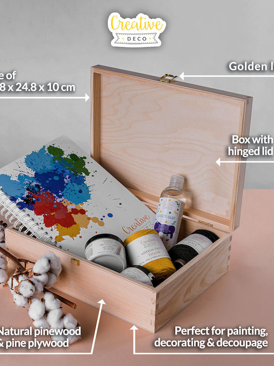 Creative Wooden Decorative Box 33.8x24.8x10cm