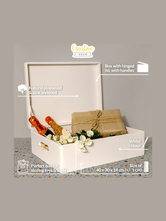Creative Wooden Decorative Box 40x30x14cm