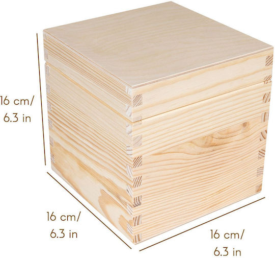 Creative Dekorative Box Hölzernes 16x16x16cm