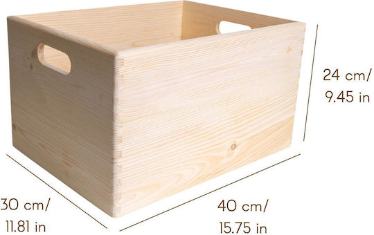 Creative Διακοσμητικό Κουτί Ξύλινο 39x29x23cm