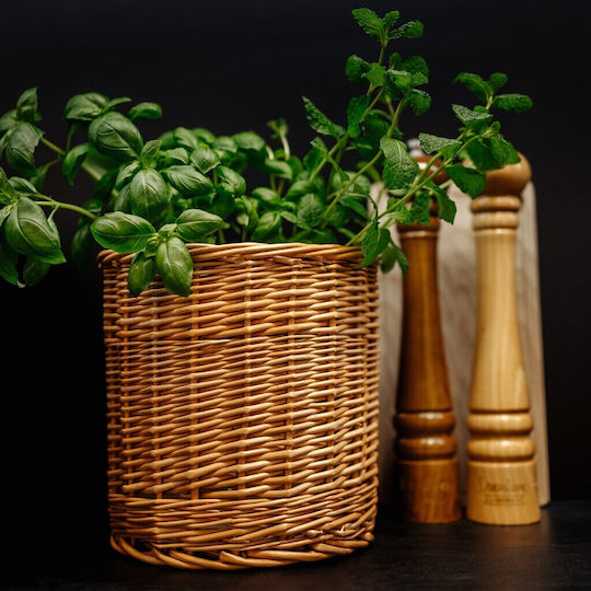 Creative Decorative Basket Wicker Brown 21x21x21cm