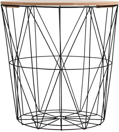 Homely Beistelltisch mit Stauraum Schwarz Homely Beistelltisch mit Stauraum Schwarz