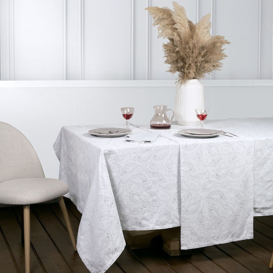 Nima Tablecloth Flow Gray 160x265cm