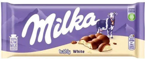 Milka Bubbly Chocolate White 95gr
