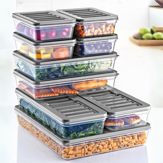 GinzaMaison Kunststoff Transparente Mittagsbox 2.4lt