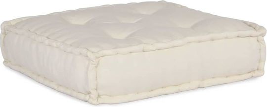Bean Bag Sofa Poof Cream 70x70x56cm