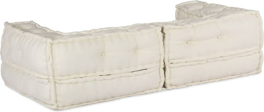 Bean Bag Chair Bolster Waterproof Ecru 140x70x36cm