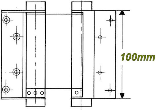 Ibfm Μεντεσές Επίπλου Ale Retour από Μέταλλο 2τμχ 100MM