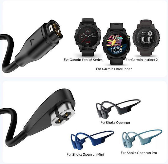 Φορτιστής για Shokz, Garmin Μαύρος