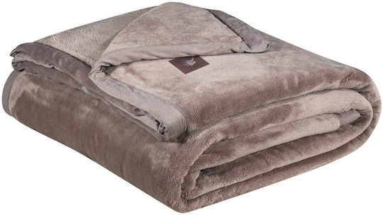 Greenwich Polo Club 3973 Κουβέρτα Βελουτέ Υπέρδιπλη 240x250εκ. Dusty Lilac