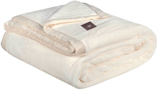 Greenwich Polo Club 3974 Velvet Blanket Double 240x250cm Royal White