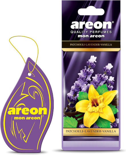 Areon Car Air Freshener Tab Pendand Mon Patchouli Lavender Vanilla