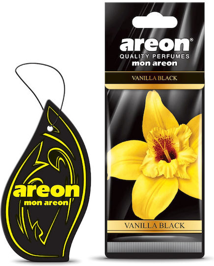 Areon Car Air Freshener Tab Pendand Mon Vanilla Black