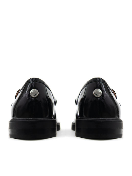 Adison Patent Lackleder Damen Mokassins in Schwarz Farbe