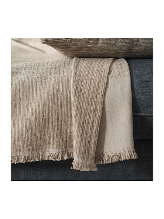 Gofis Home Meadow Ριχτάρι Πολυθρόνας Ζακάρ 180x180εκ. Meadow Beige 160/06