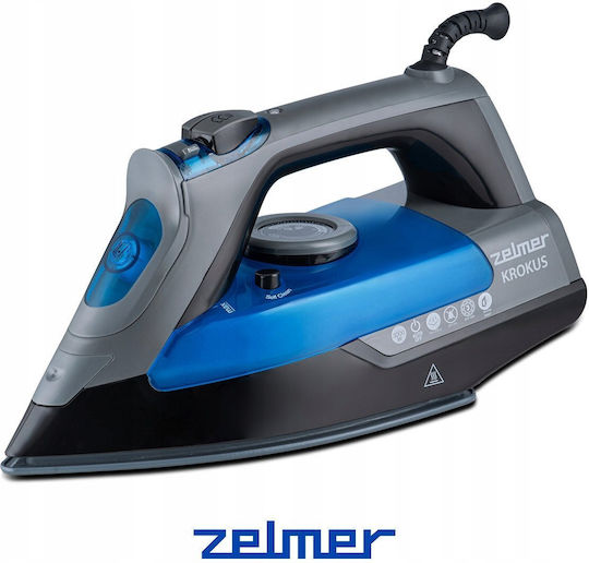 Zelmer Steam Iron 3000W with Ceramic Plate and Continuous Steam Supply 40g/min