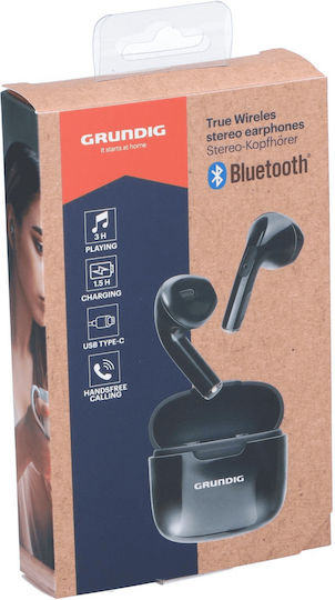 Grundig MEGIN6850/0048 Ohrstöpsel Bluetooth-Freisprecheinrichtung Kopfhörer mit Ladeetui Schwarz