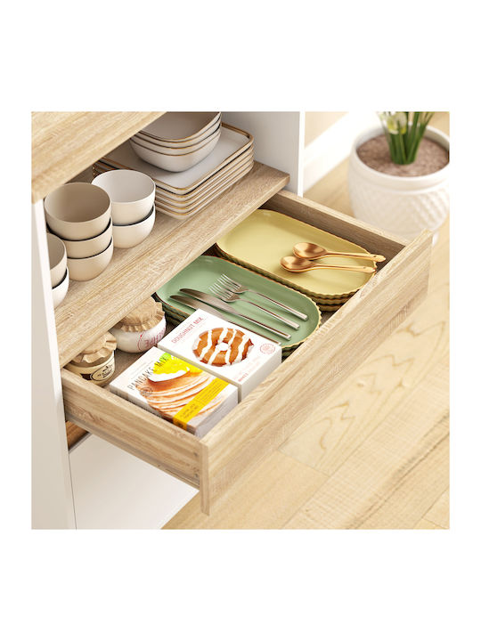 Unterschrank für Ofen White 60x40x131cm