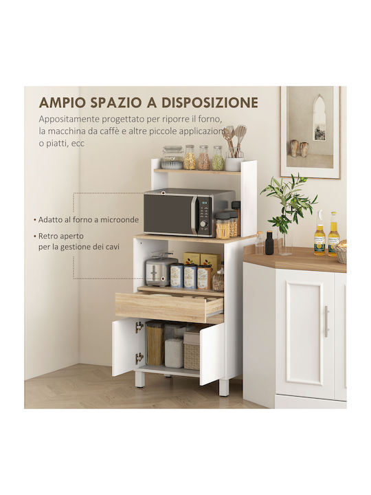 Unterschrank für Ofen White 60x40x131cm