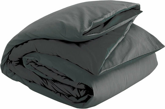 Nef-Nef Homeware Duvet Cover Cotton Queen 230x240 Basic Dark Grey