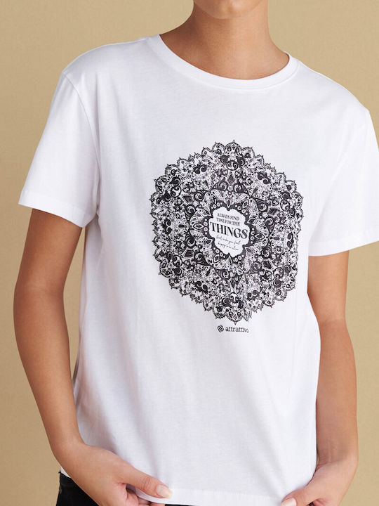 Tricou Damă Alb