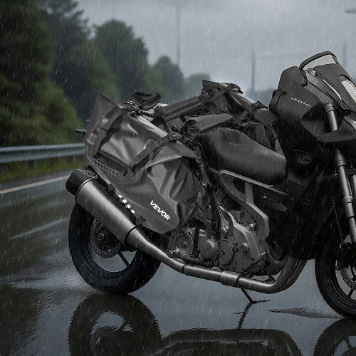 Vevor Motorcycle Saddle Side Bag 28lt in Black Colour