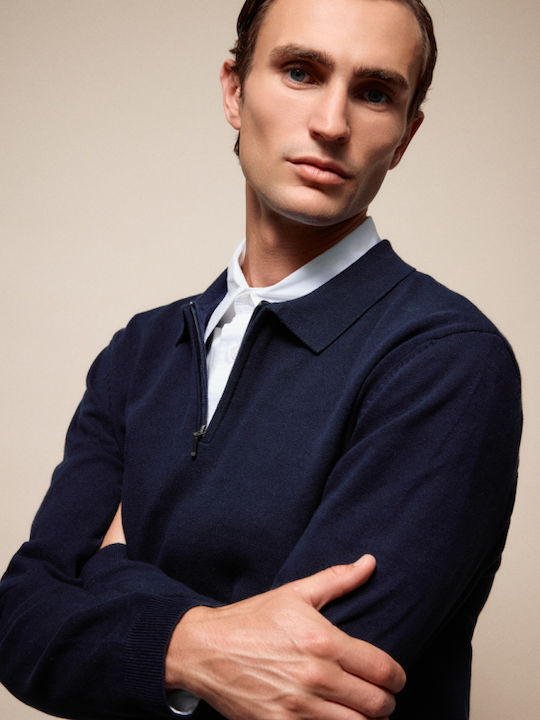Long Sleeve Sweater Navy Blue
