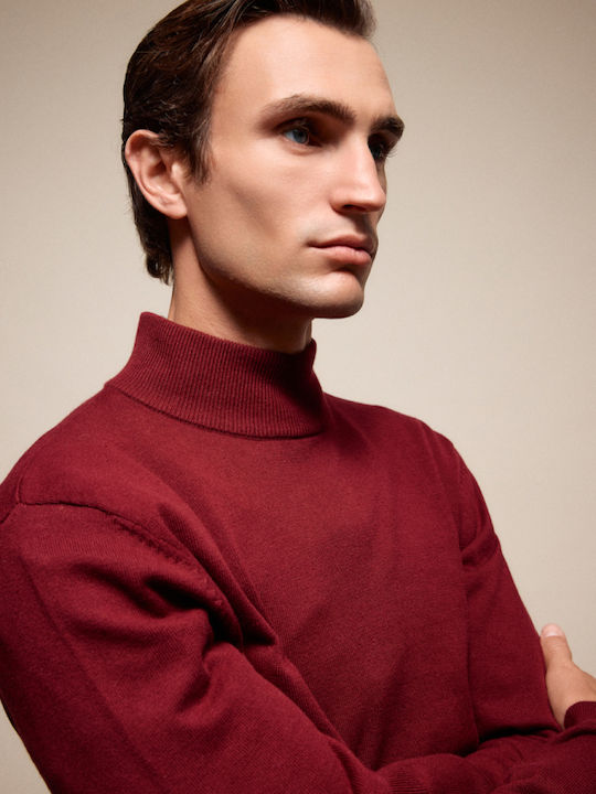 Long Sleeve Sweater Wine Red