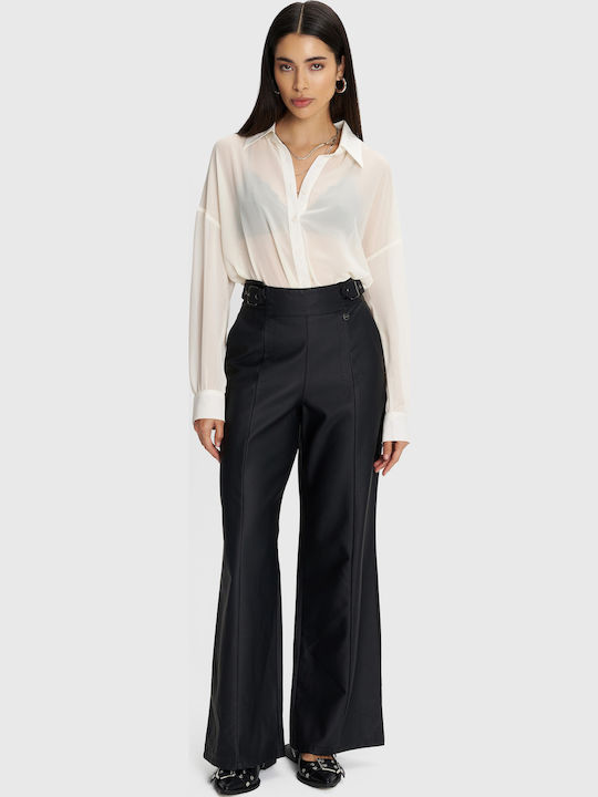 Damen Stoff Hose Black