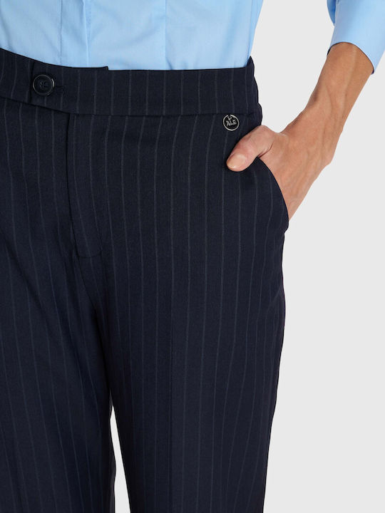 Dama Tesatura Pantaloni Cu dungi Blue