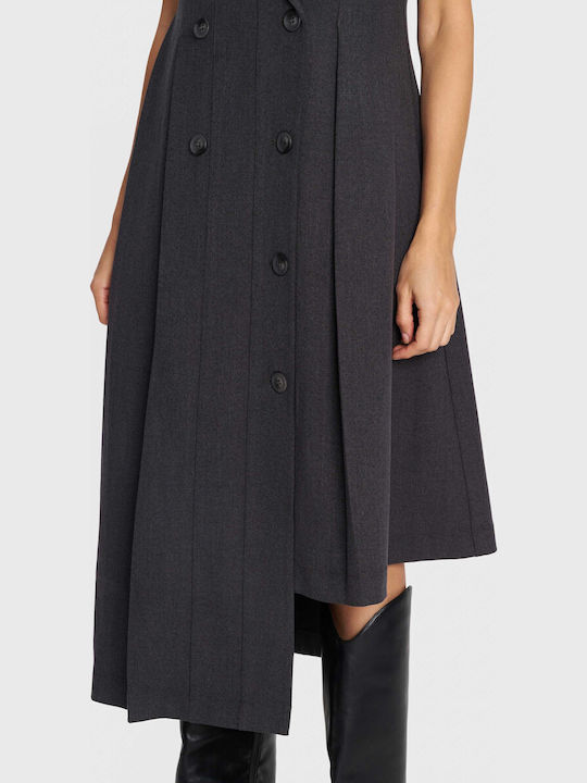 Midi Dress for Wedding and Christening Grey