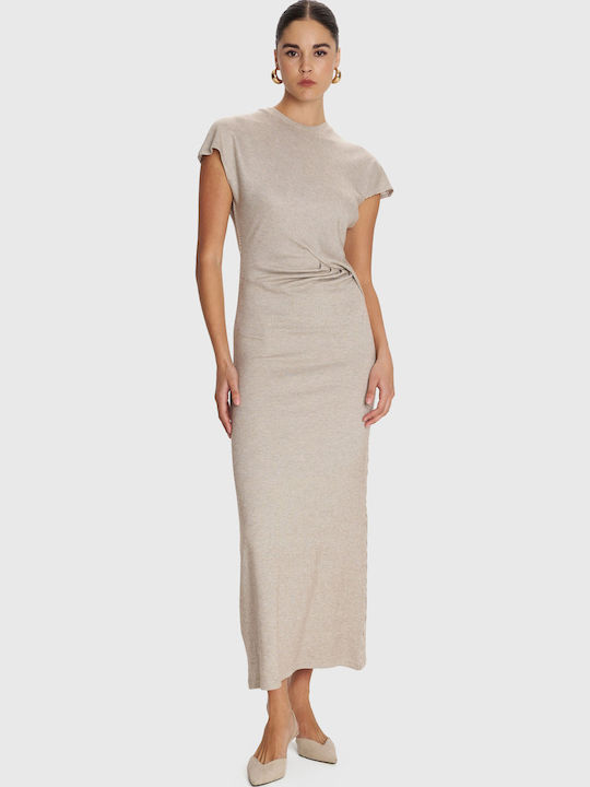 Midi Dress for Wedding / Christening Beige